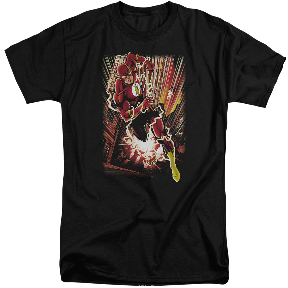 Justice League Street Speed Mens Tall T Shirt Black