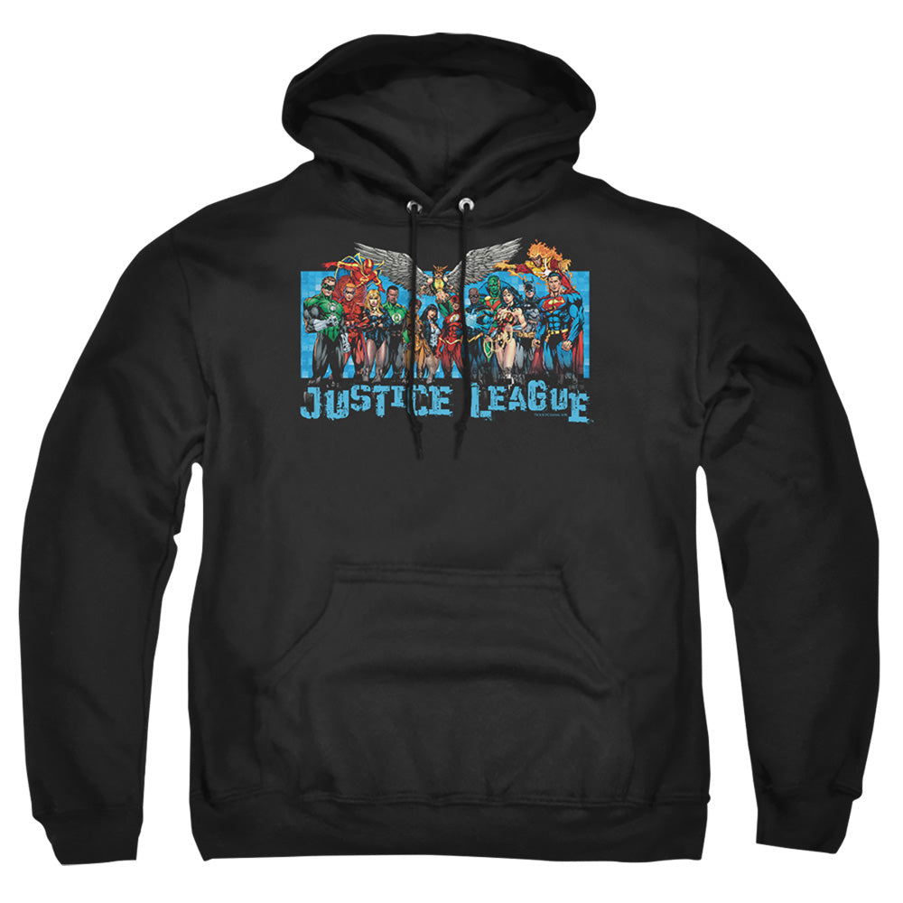 Justice League Of America League Lineup Mens Hoodie Black