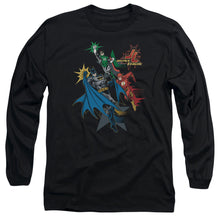 Load image into Gallery viewer, Jla Action Stars Mens Long Sleeve Shirt Black Officially Licensed
