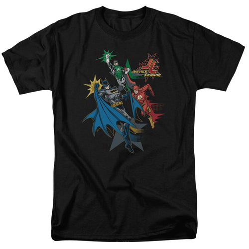Justice League Of America Action Stars Mens T Shirt Black