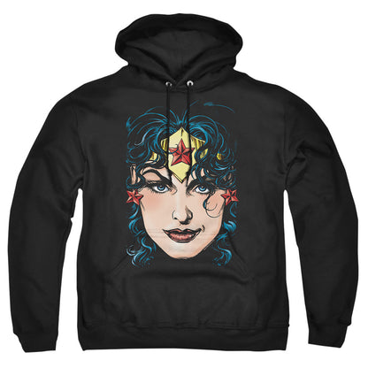 Dco Justice League Of America Wonder Woman Head Mens Hoodie Black