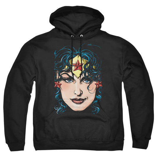 Dco Justice League Of America Wonder Woman Head Mens Hoodie Black
