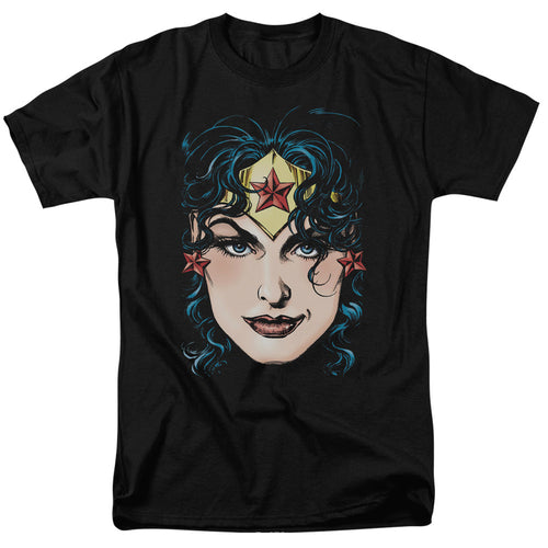 Dco Jla Wonder Woman Head Mens T Shirt Black