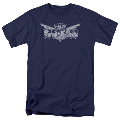 Justice League Of America Justice Wings Mens T Shirt Navy