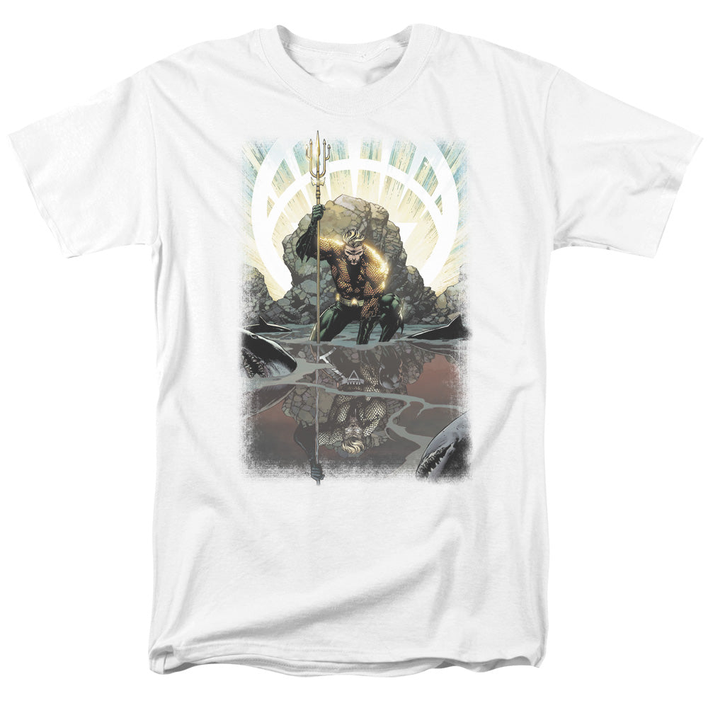 Justice League Of America Brightest Day Aquaman Mens T Shirt White