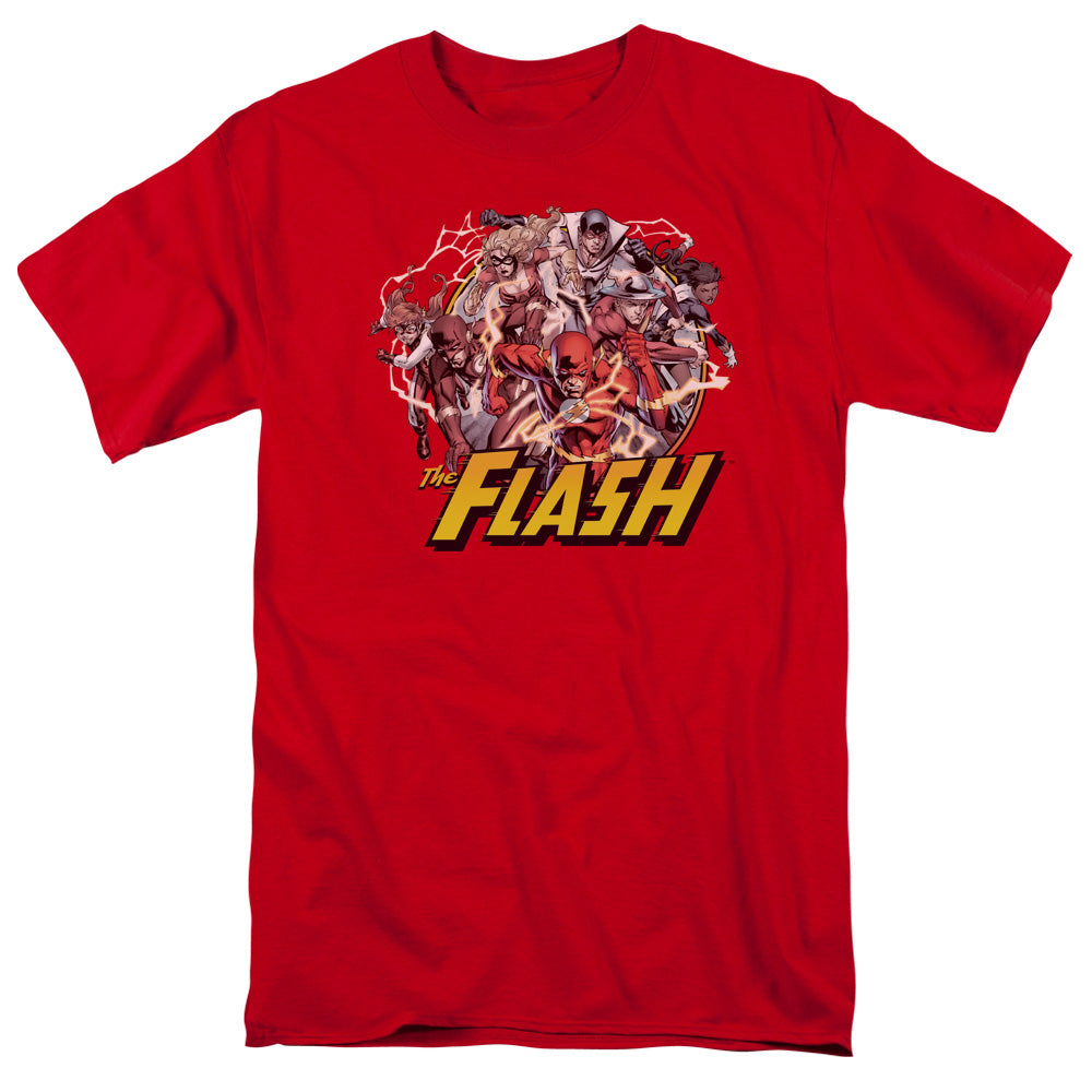 Justice League Of America Flash Family Mens T Shirt Red