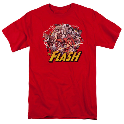 Justice League Flash Family Mens T Shirt Red