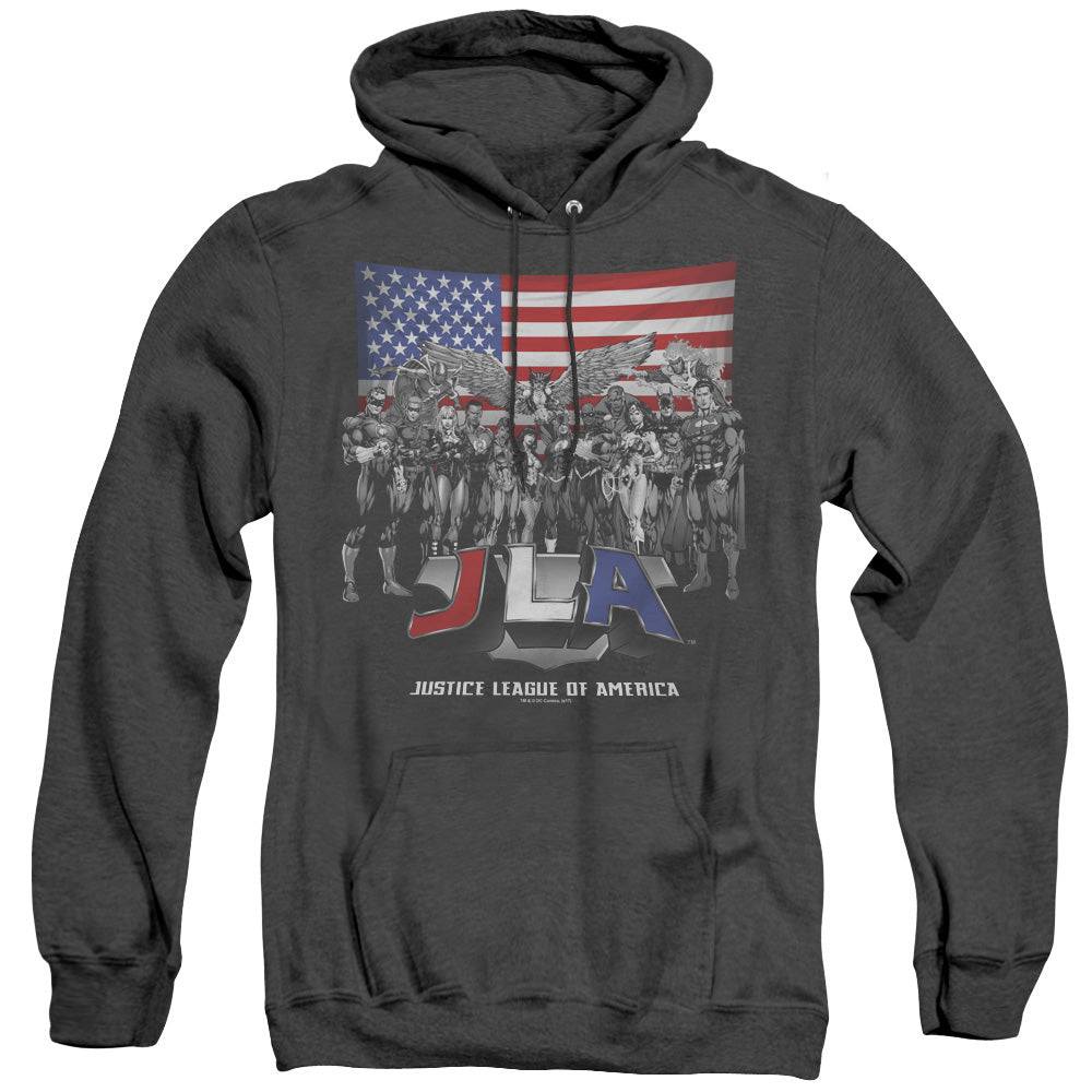 Justice League Of America All American League Heather Mens Hoodie Black