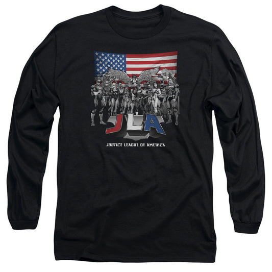 Justice League All American League Mens Long Sleeve Shirt Black