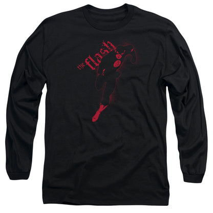 Jla Flash Darkness Mens Long Sleeve Shirt Black Officially Licensed