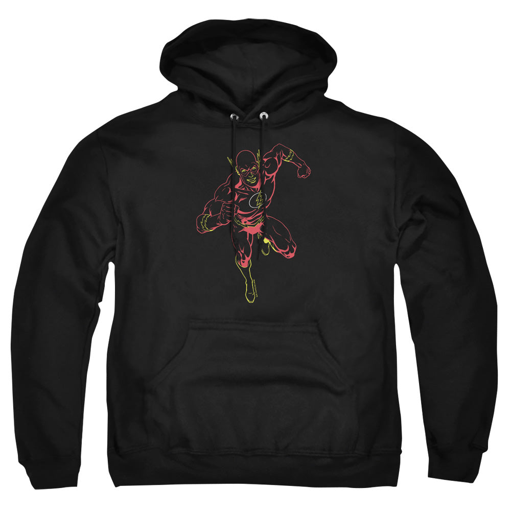 Justice League Of America Neon Flash Mens Hoodie Black