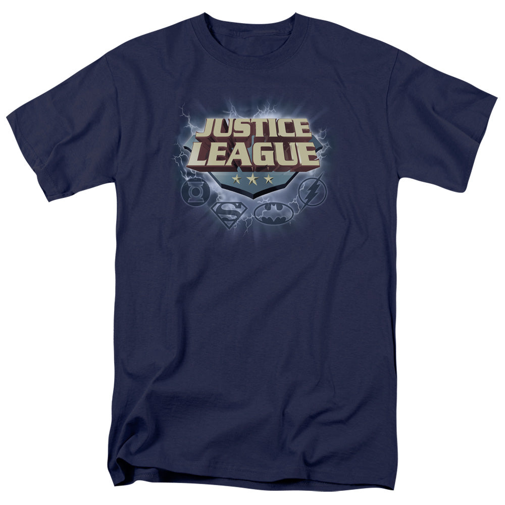 Justice League Of America Storm Logo Mens T Shirt Navy