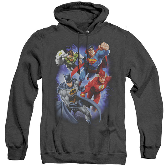 Justice League Of America Storm Makers Heather Mens Hoodie Black