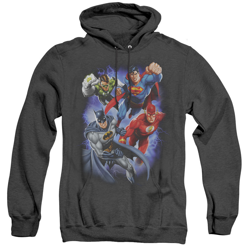 Justice League Of America Storm Makers Heather Mens Hoodie Black