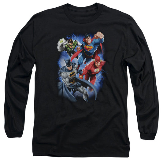 Jla Storm Makers Mens Long Sleeve Shirt Black Officially Licensed
