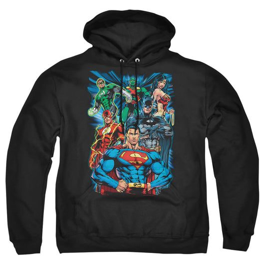 Justice League Of America Justice Is Served Mens Hoodie Black