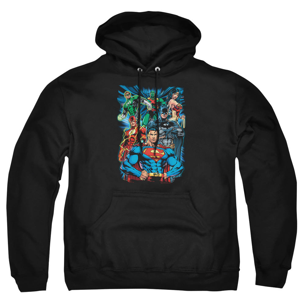 Justice League Of America Justice Is Served Mens Hoodie Black