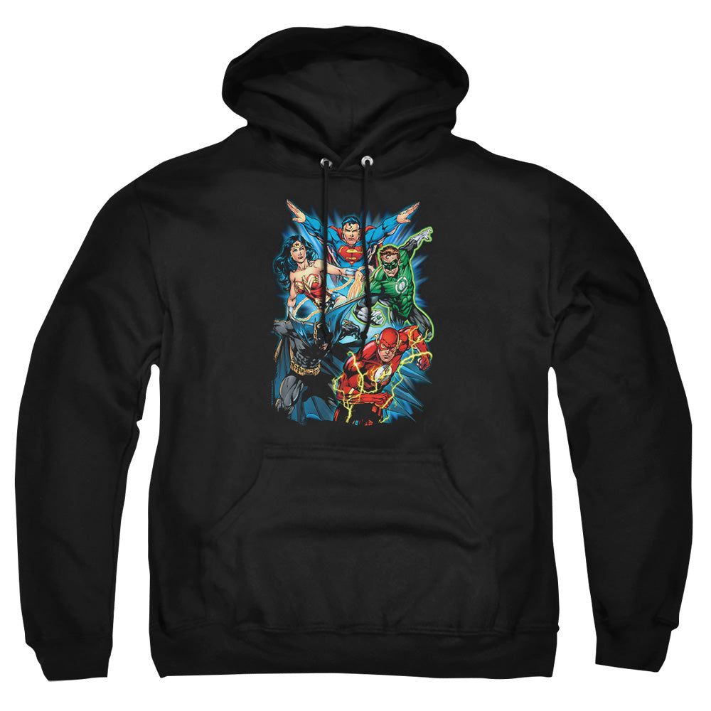 Justice League Of America Jl Assemble Mens Hoodie Black