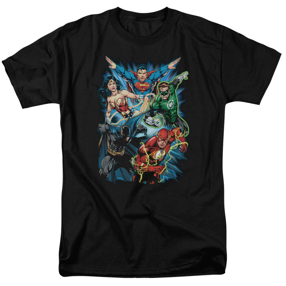 Justice League Of America Jl Assemble Mens T Shirt Black