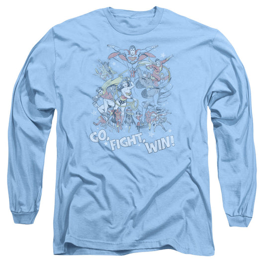 Jla Go Fight Win Mens Long Sleeve Shirt Carolina Blue Officially Licensed