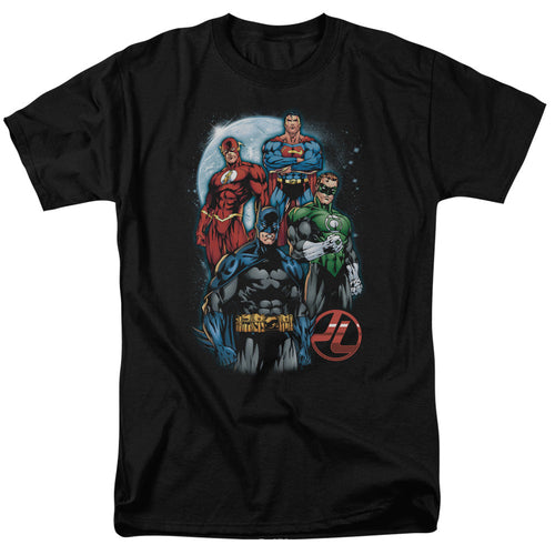 Justice League the Four Mens T Shirt Black