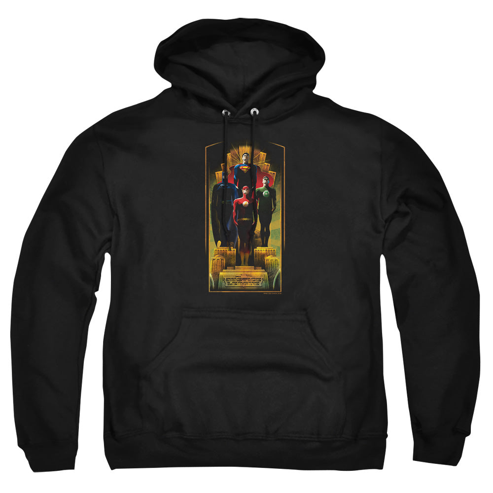 Justice League Of America Deco Mens Hoodie Black