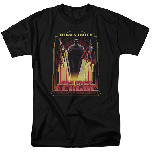 Justice League Of America Heroes United Mens T Shirt Black