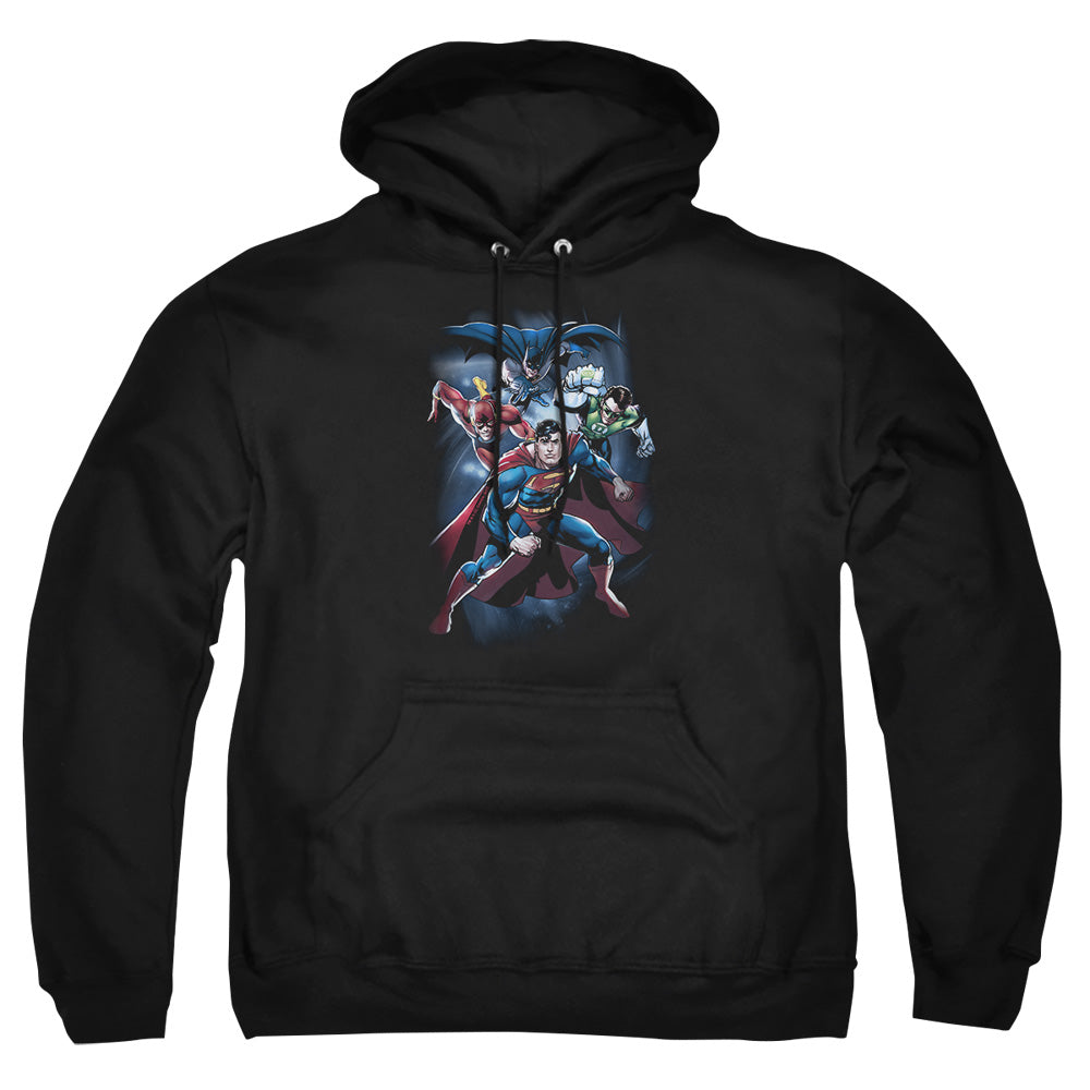 Justice League Of America Cosmic Crew Mens Hoodie Black