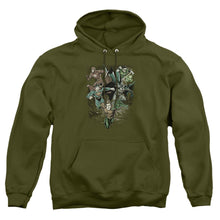 Load image into Gallery viewer, Justice League Of America Spacing Out Mens Hoodie Military Green
