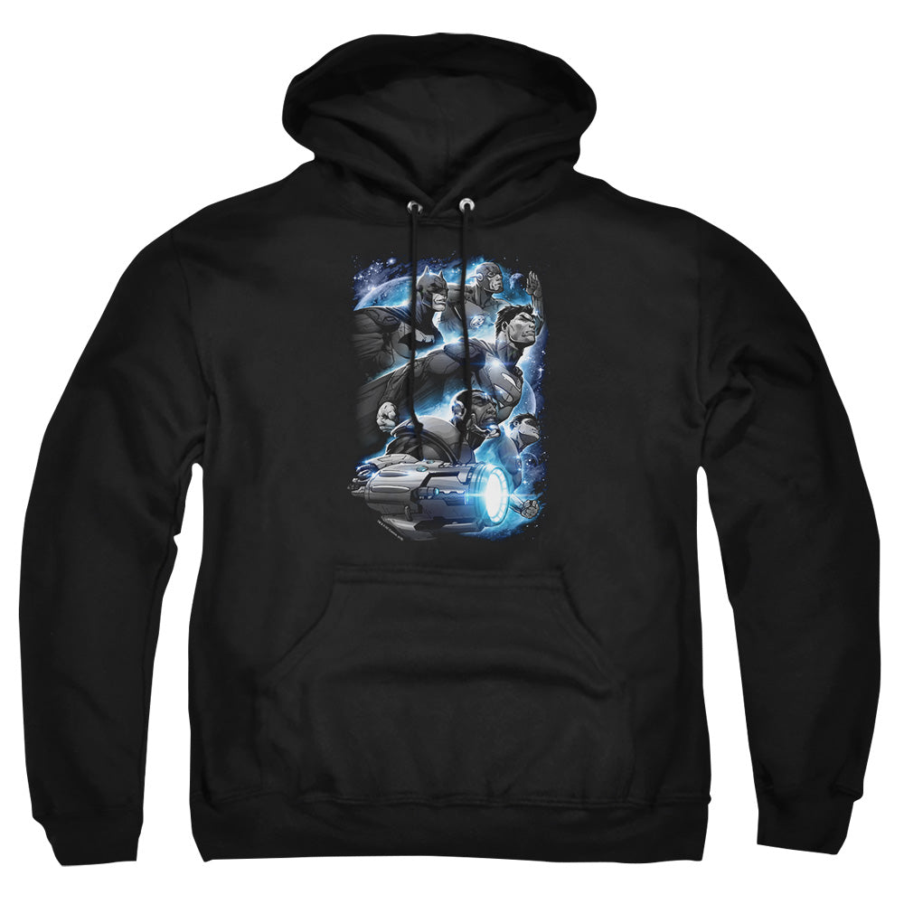 Justice League Of America Atmospheric Mens Hoodie Black