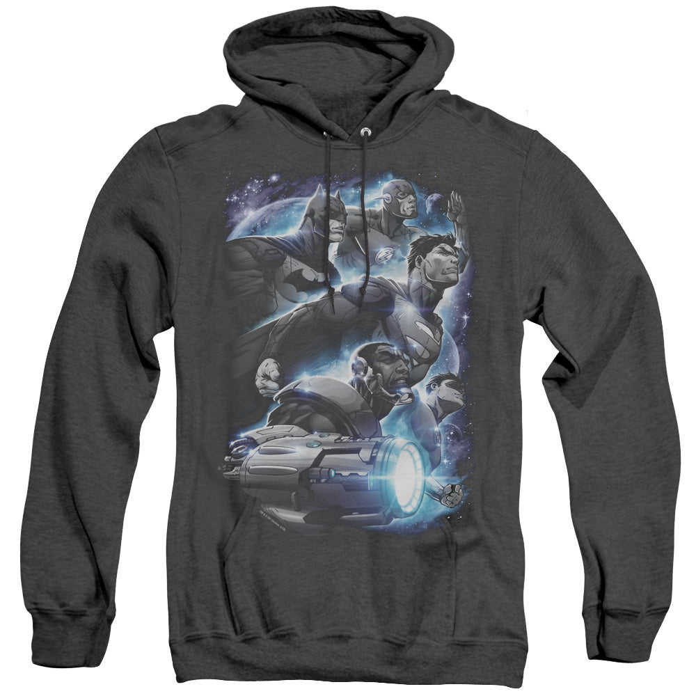 Justice League Of America Atmospheric Heather Mens Hoodie Black