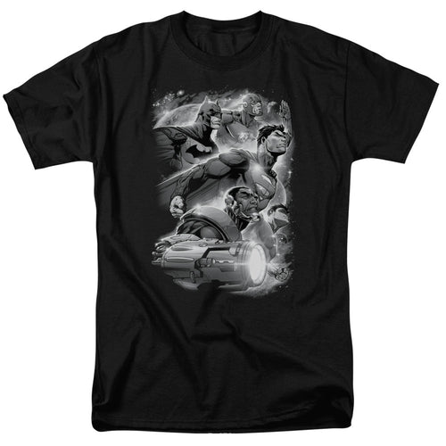 Justice League Atmospheric Mens T Shirt Black