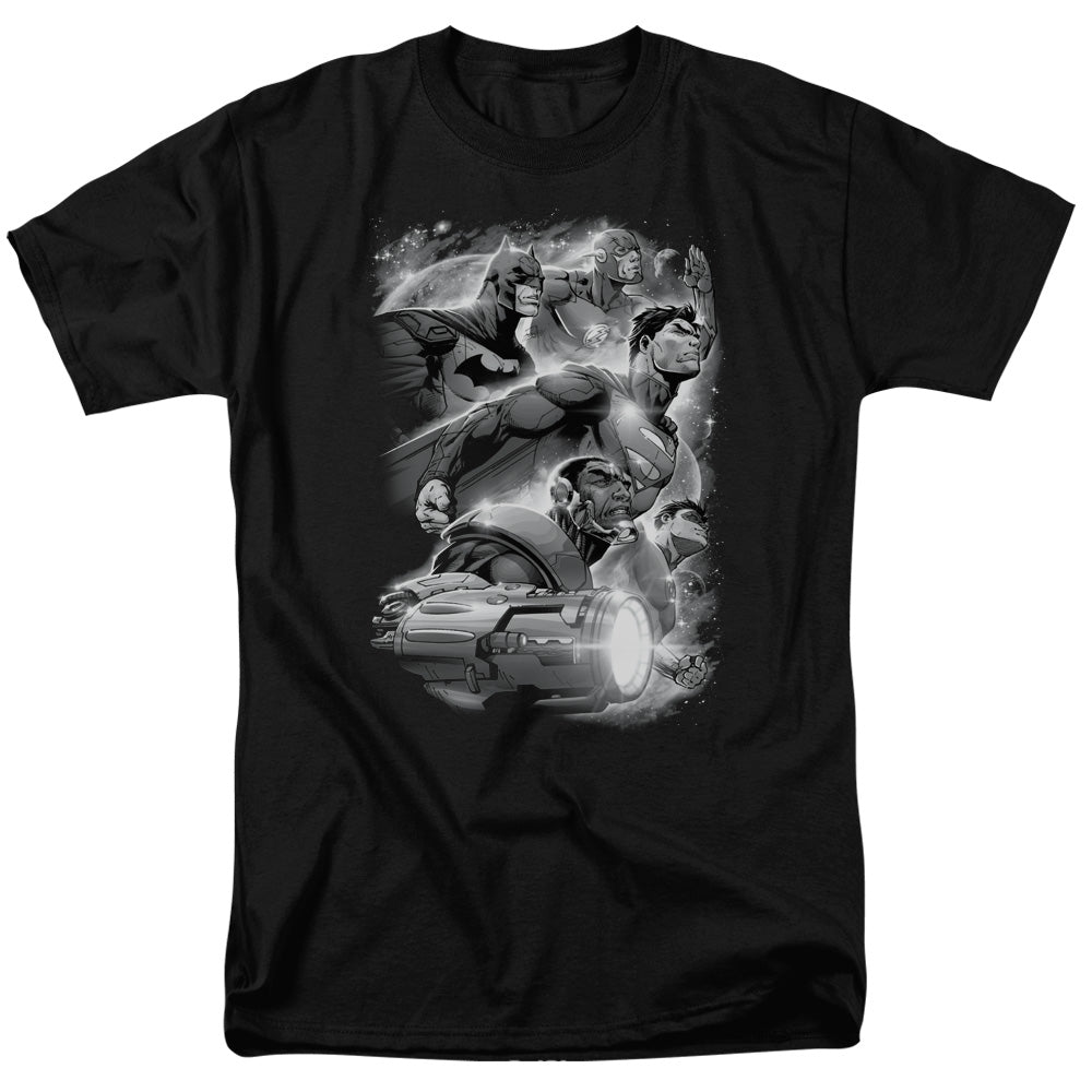Justice League Of America Atmospheric Mens T Shirt Black