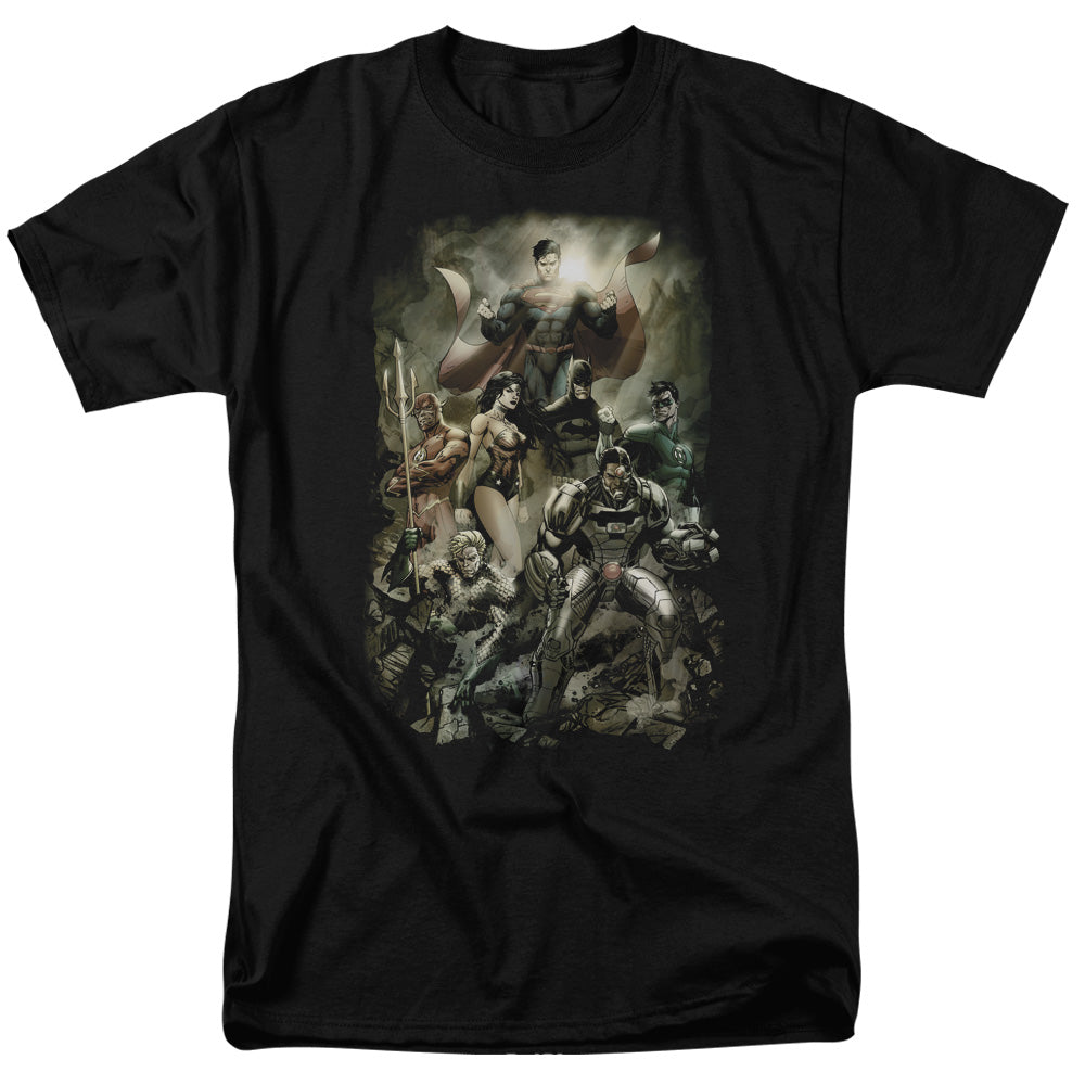 Justice League Of America Aftermath Mens T Shirt Black