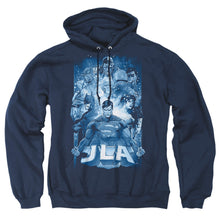 Load image into Gallery viewer, Justice League Of America Burst Mens Hoodie Navy
