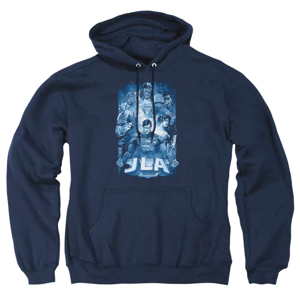 Justice League Of America Burst Mens Hoodie Navy