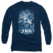 Load image into Gallery viewer, Jla Burst Mens Long Sleeve Shirt Navy Officially Licensed
