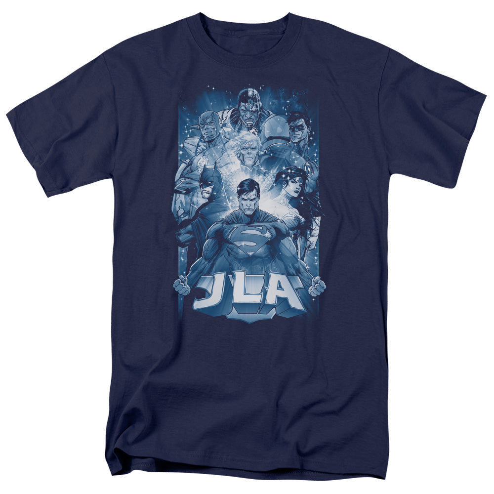 Justice League Of America Burst Mens T Shirt Navy
