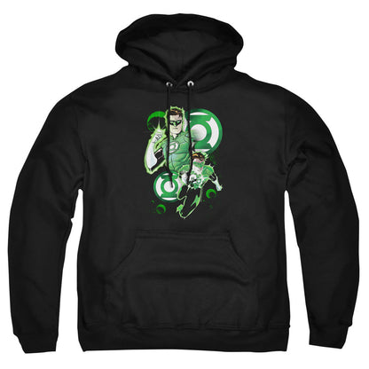 Justice League Of America Gl In Action Mens Hoodie Black