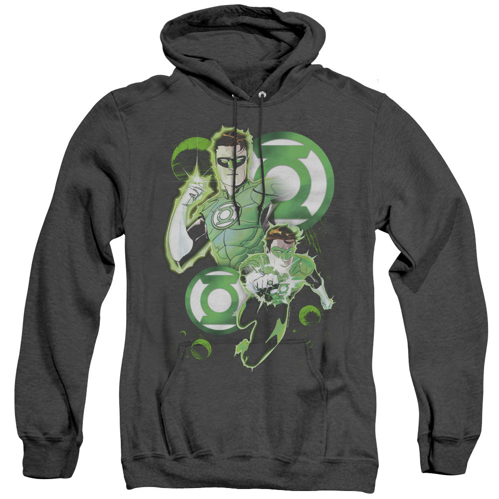 Justice League Gl in Action Heather Mens Hoodie Black
