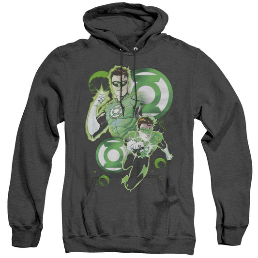 Justice League Gl in Action Heather Mens Hoodie Black