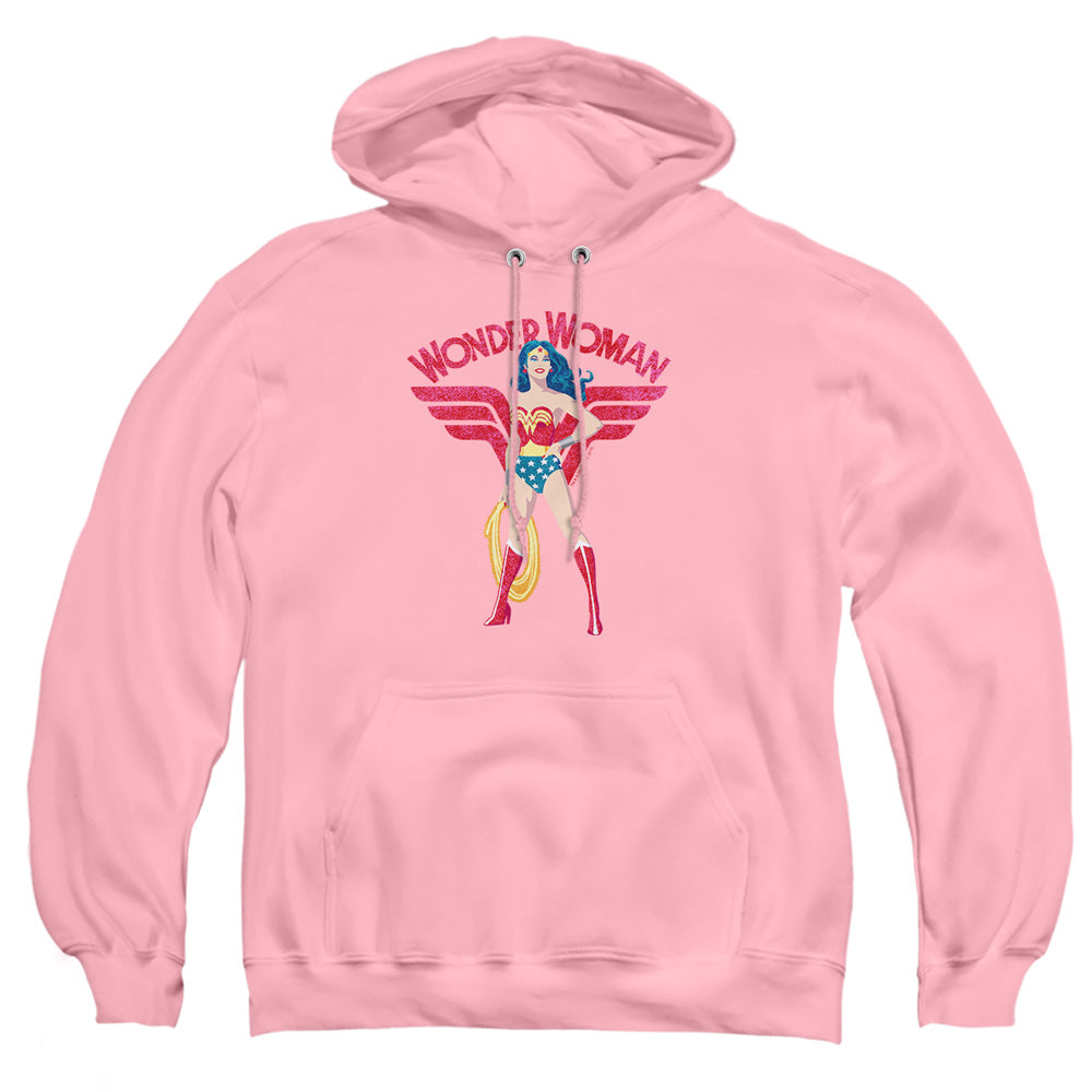 Justice League Of America Ww Sparkle Mens Hoodie Pink