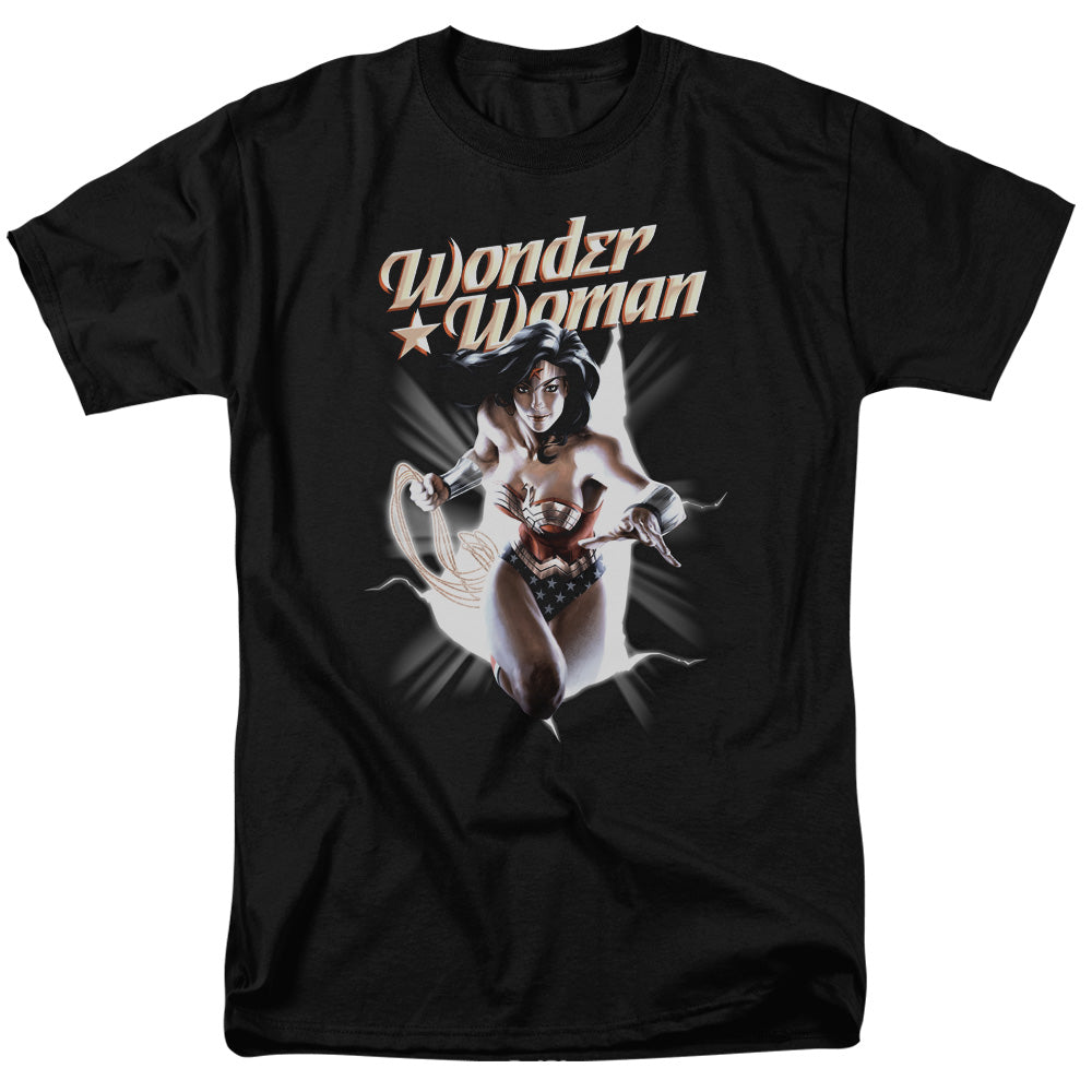 Justice League Of America Ww Break Out Mens T Shirt Black