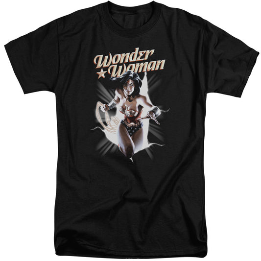 Justice League Ww Break Out Mens Tall T Shirt Black