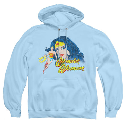 Justice League Of America Portrait Mens Hoodie Light Blue