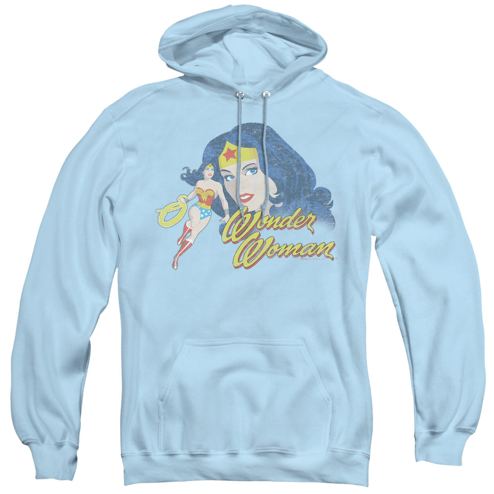 Justice League Portrait Mens Hoodie Light Blue