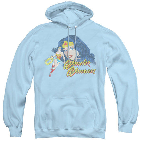 Justice League Portrait Mens Hoodie Light Blue
