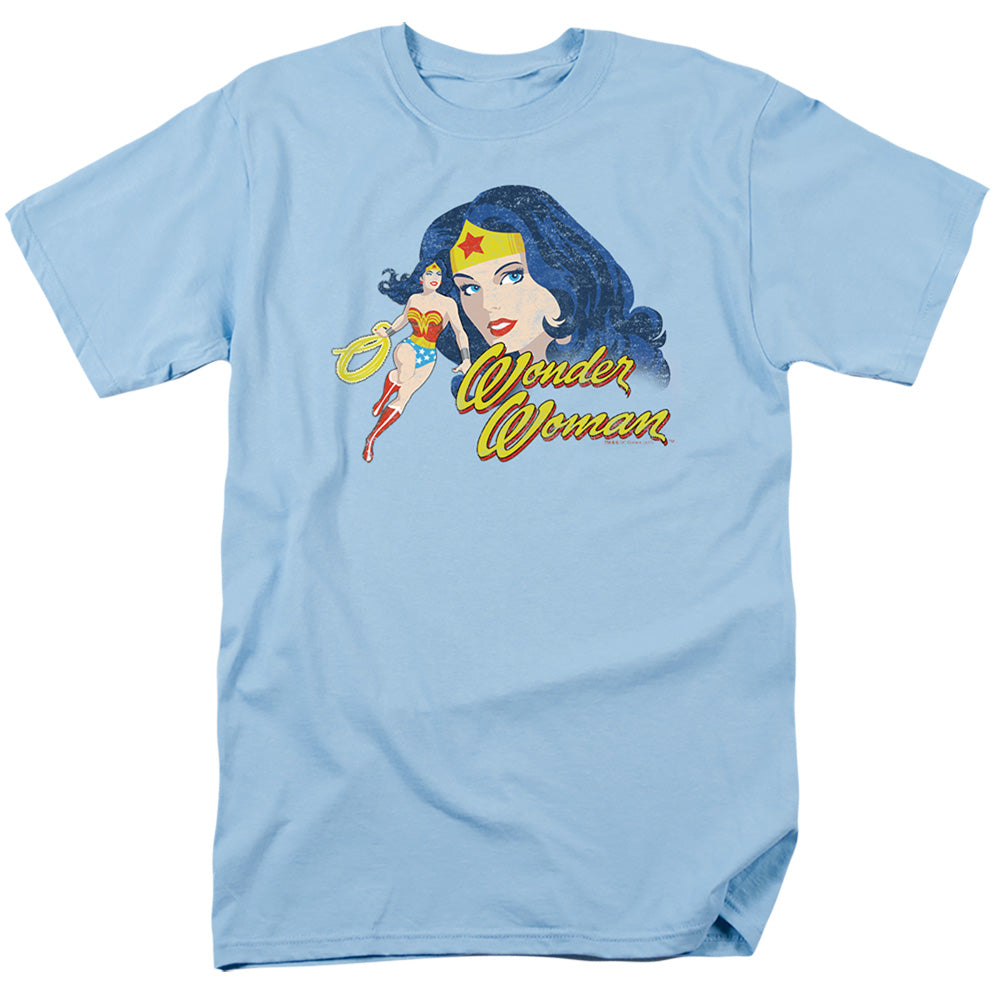 Justice League Of America Portrait Mens T Shirt Light Blue