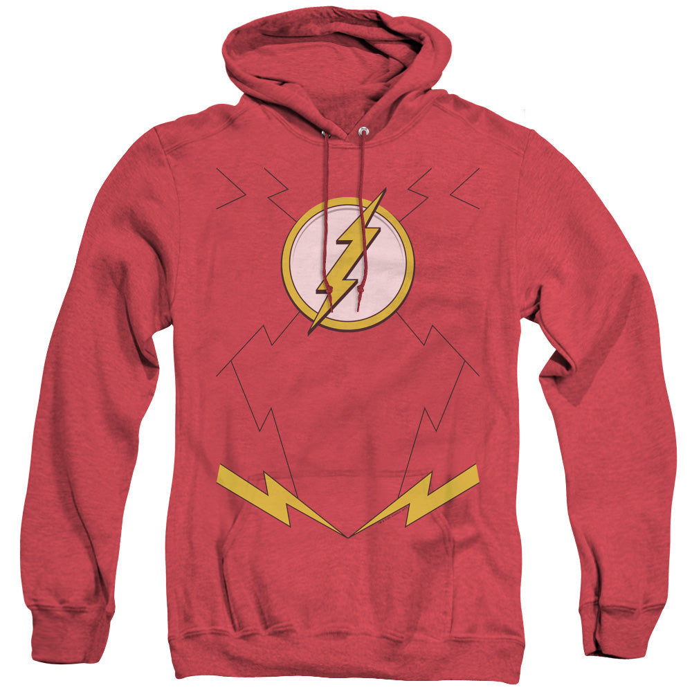 Justice League Of America New Flash Uniform Heather Mens Hoodie Red
