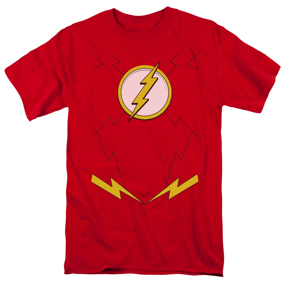 Justice League Of America New Flash Uniform Mens T Shirt Red